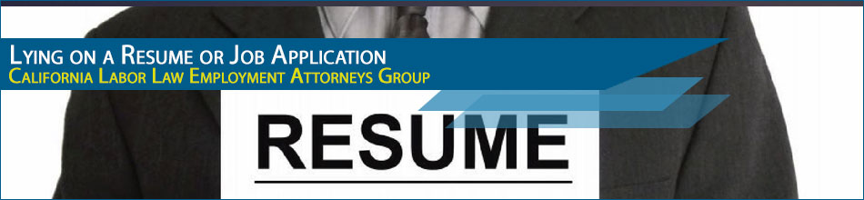 Lying on a Resume or Job Application