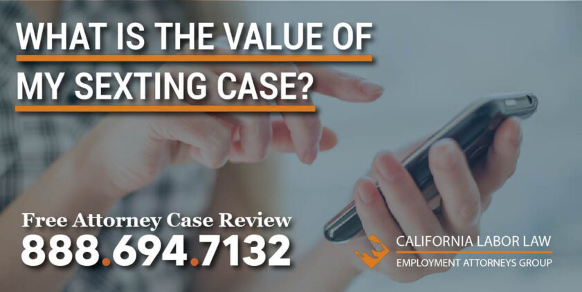 ¿Cuál es el valor de mi caso de sexting? abogado abogado demanda demanda de compensación