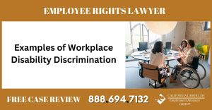 Examples of Workplace Disability Discrimination sue lawyer employee