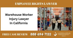 Warehouse Worker Injury Lawyer In California sue liable incident compensation attorney
